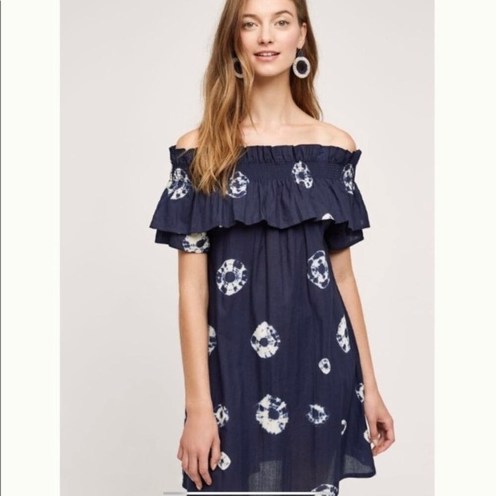 Whit Two Anthropologie Lou Off The Shoulder Dress - Picture 8 of 8